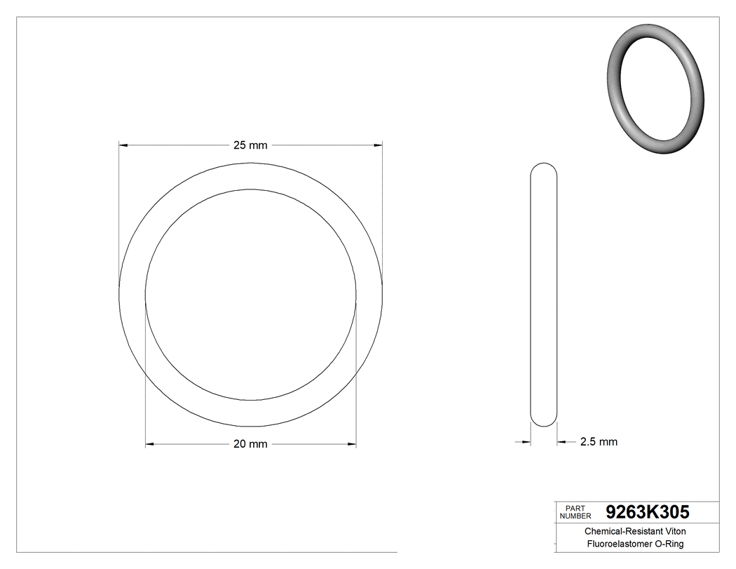 Technical drawing - 9263K305